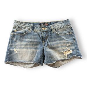 Levi's Jean Shorts Genuinely Crafted Size 3 Distressed Frayed